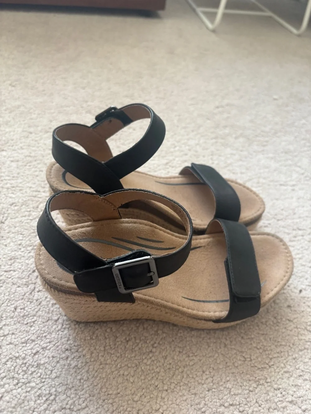 Aetrex Sydney Quarter Strap Espadrille Wedge